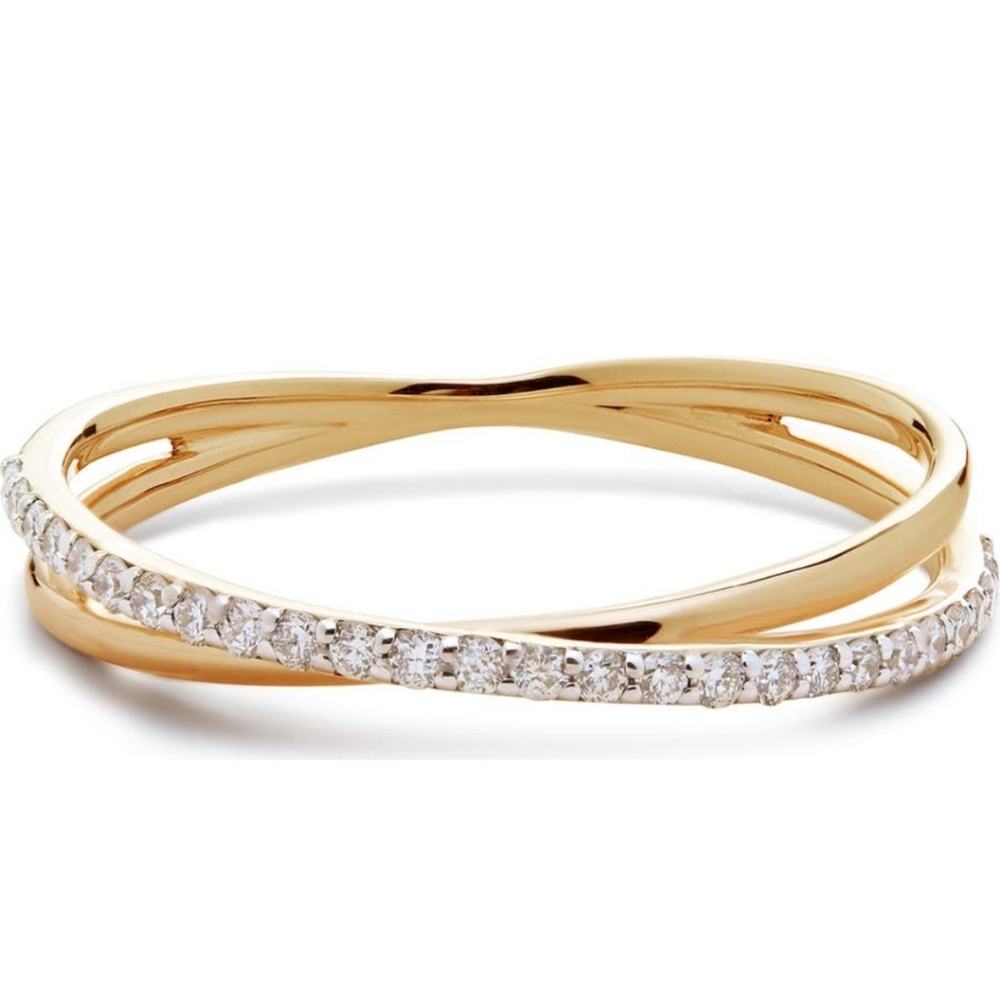 MONICA VINADER Gold 14k Ring Diamond. #204